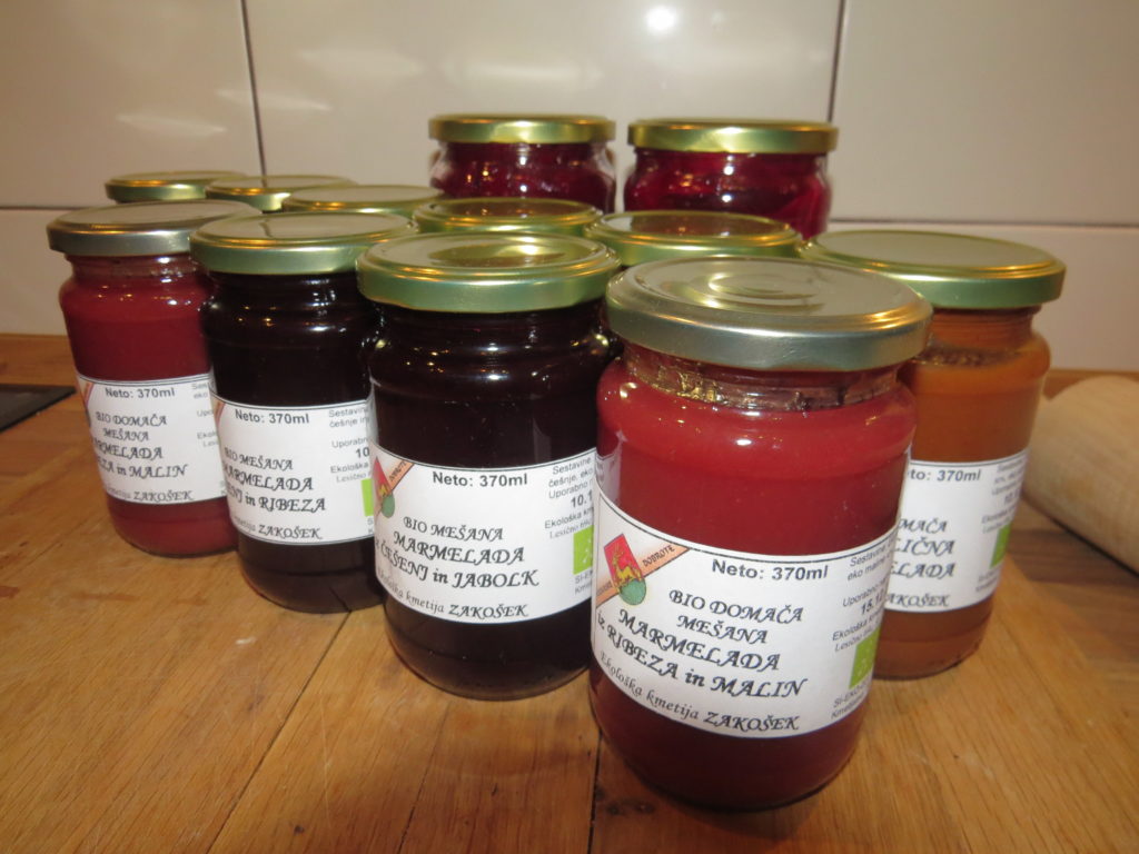 Različne bio marmelade